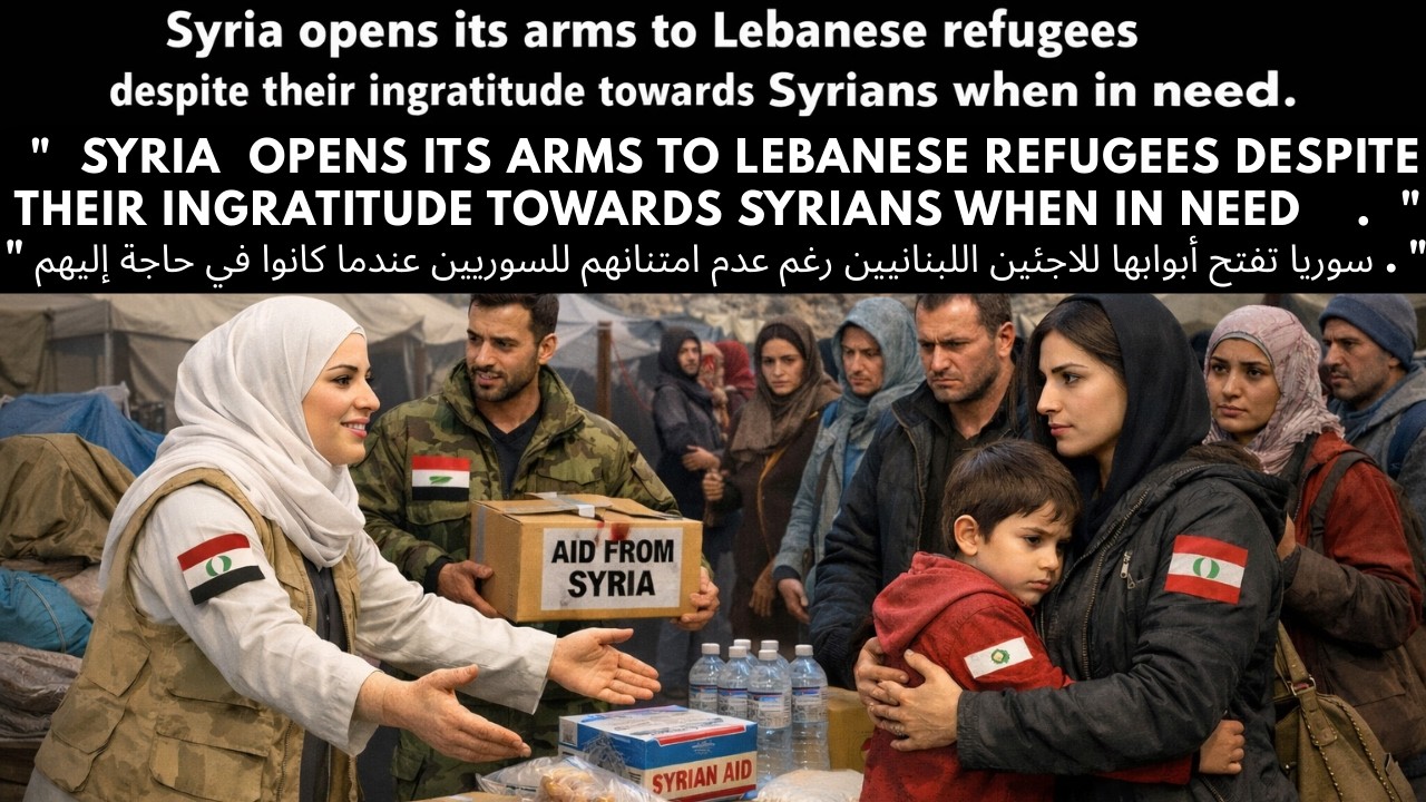 سوريا تفتح ذراعيها للفارين اللبنانيين رغم جحودهم تجاه السوريين عند الحاجة.