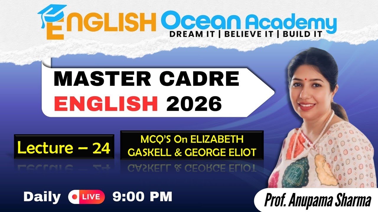 Master Cadre English Preparation | MCQ Lecture 24 | English Ocean Academy #englishbyanupamamam