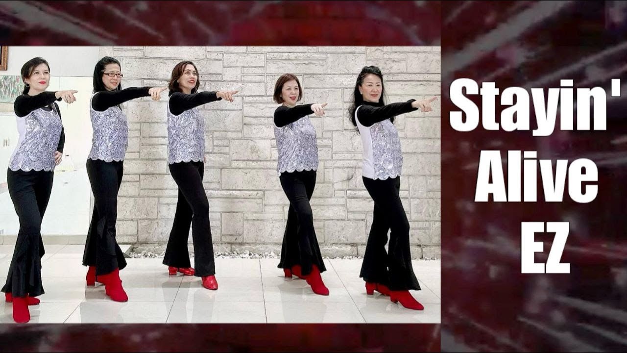 Stayin' Alive EZ Line Dance (demo & count)