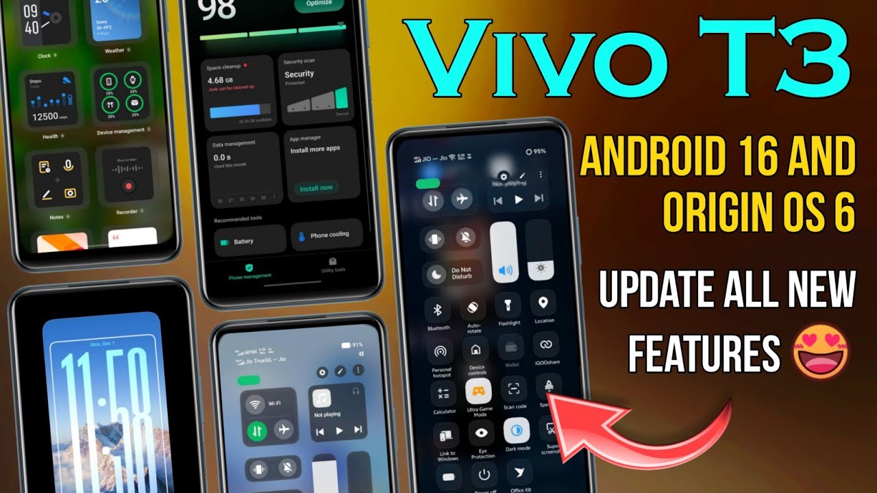 Vivo T3 Android 16 Update Features | Vivo T3 Origin Os 6 Update | Vivo T3 Origin Os 6 Update Feature