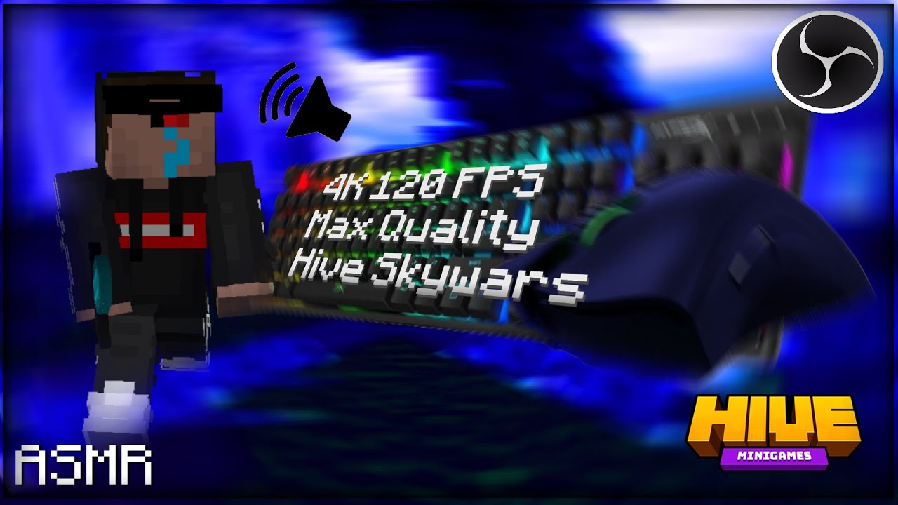 (4K 120FPS) Max Quality Hive Skywars (ASMR)