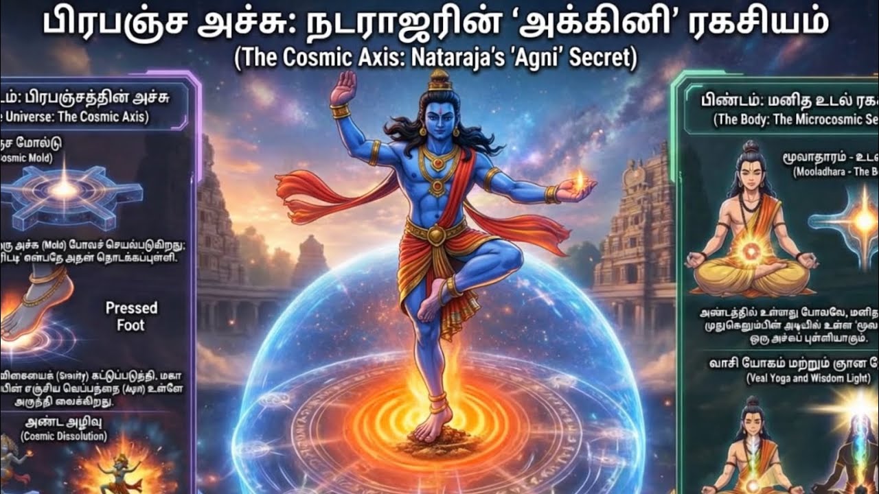 பிரபஞ்ச அச்சு என்றால் என்ன? நடராஜரின் அக்னி சொல்லும் ரகசியம்! #cosmic #shiv #tamil #spirituality 