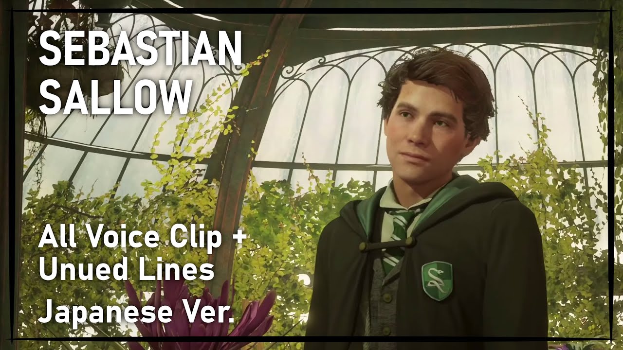 Hogwarts Legacy - Sebastian Sallow Japanese Ver. Voice Clips (Cut/Unused Lines Included)