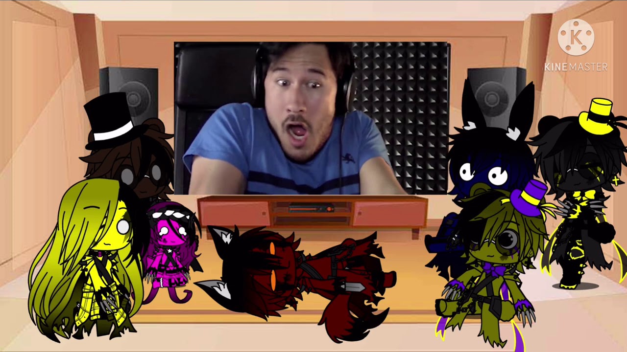 FNAF 4 Reacts to FNAF 4 Compilation by Markiplier(GCRV)
