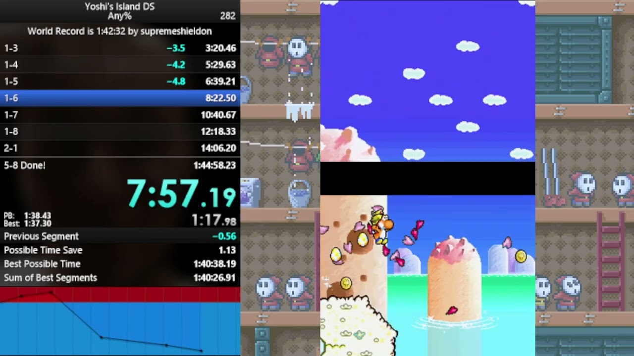 Yoshi's Island DS Any% Speedrun in 