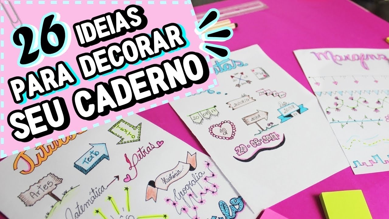 COMO DECORAR O CADERNO E DEIXAR ELE LINDO | TÍTULOS, DATAS E MARGENS