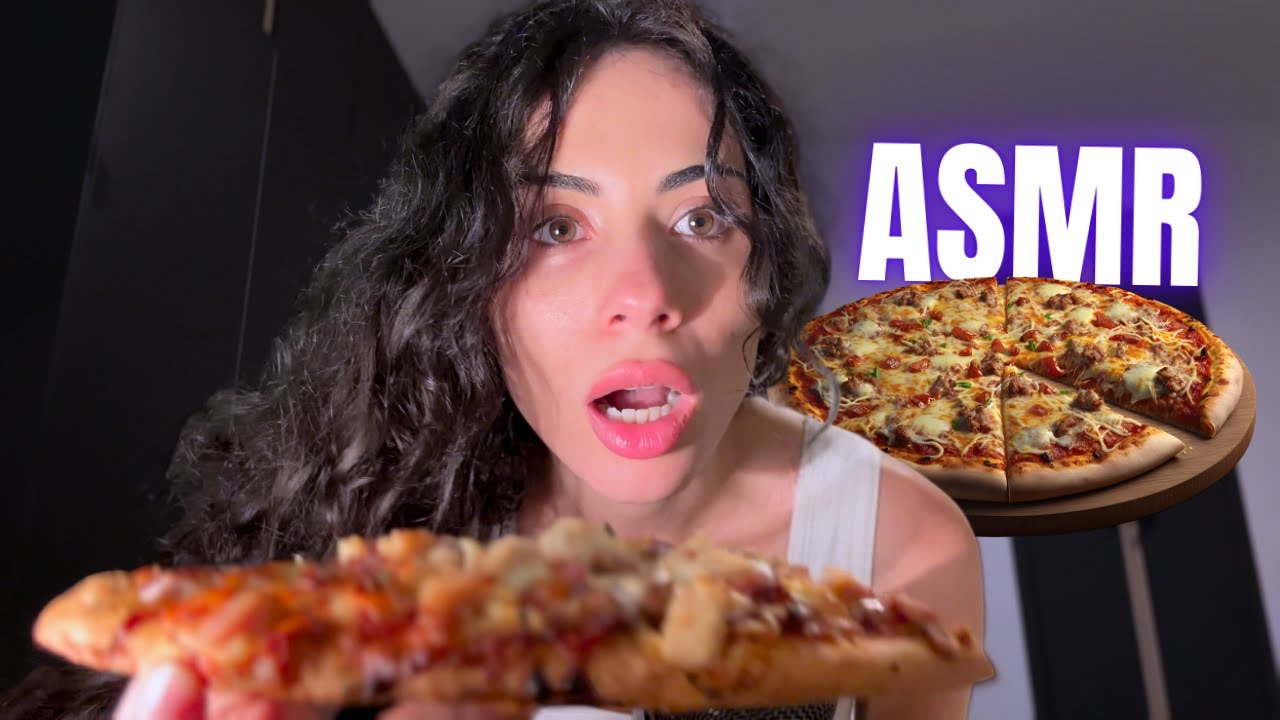 ASMR | MOUTH SOUNDS and TINGGGLY PIZZAAAA EATING MMMM