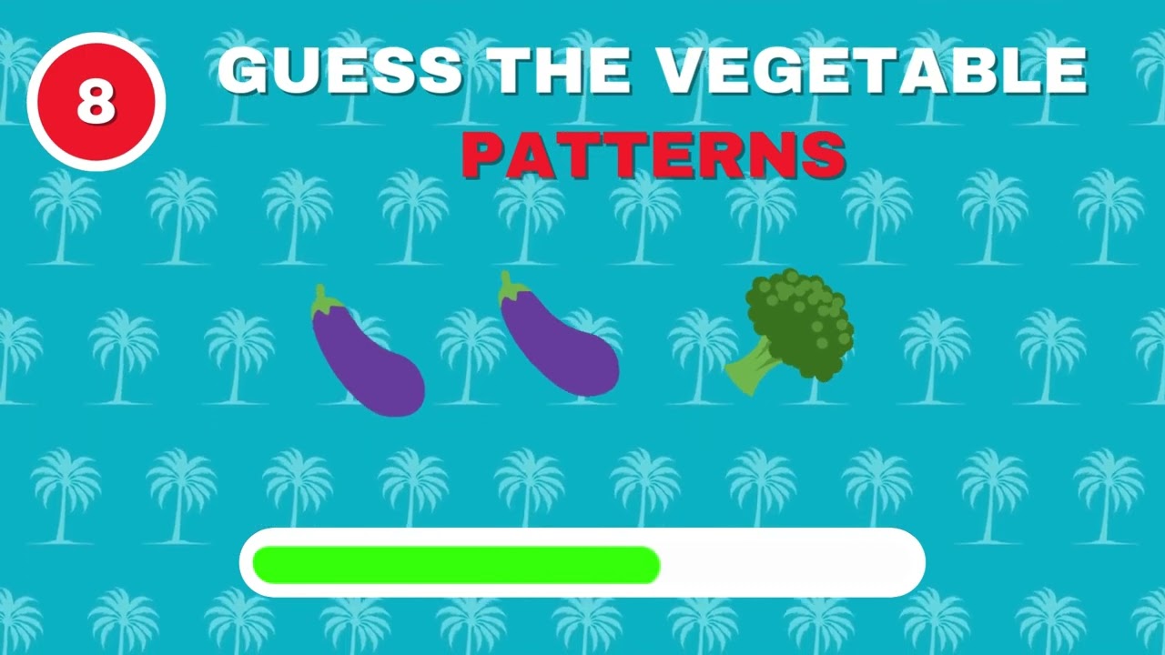 Guess the Vegetable Pattern Emoji Quiz! 🥕🍅 | Fun Learning Game for Kids!