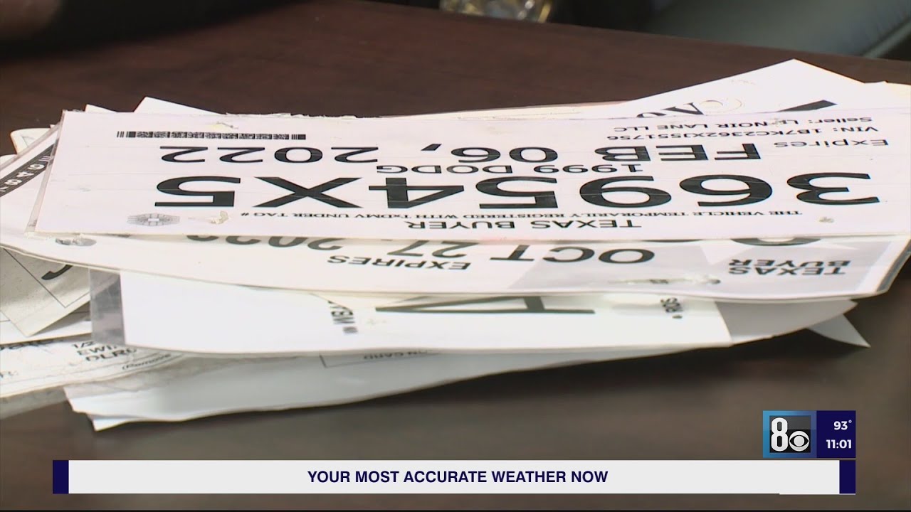 Rise in fake temporary license plates, expired car registrations across Las Vegas valley