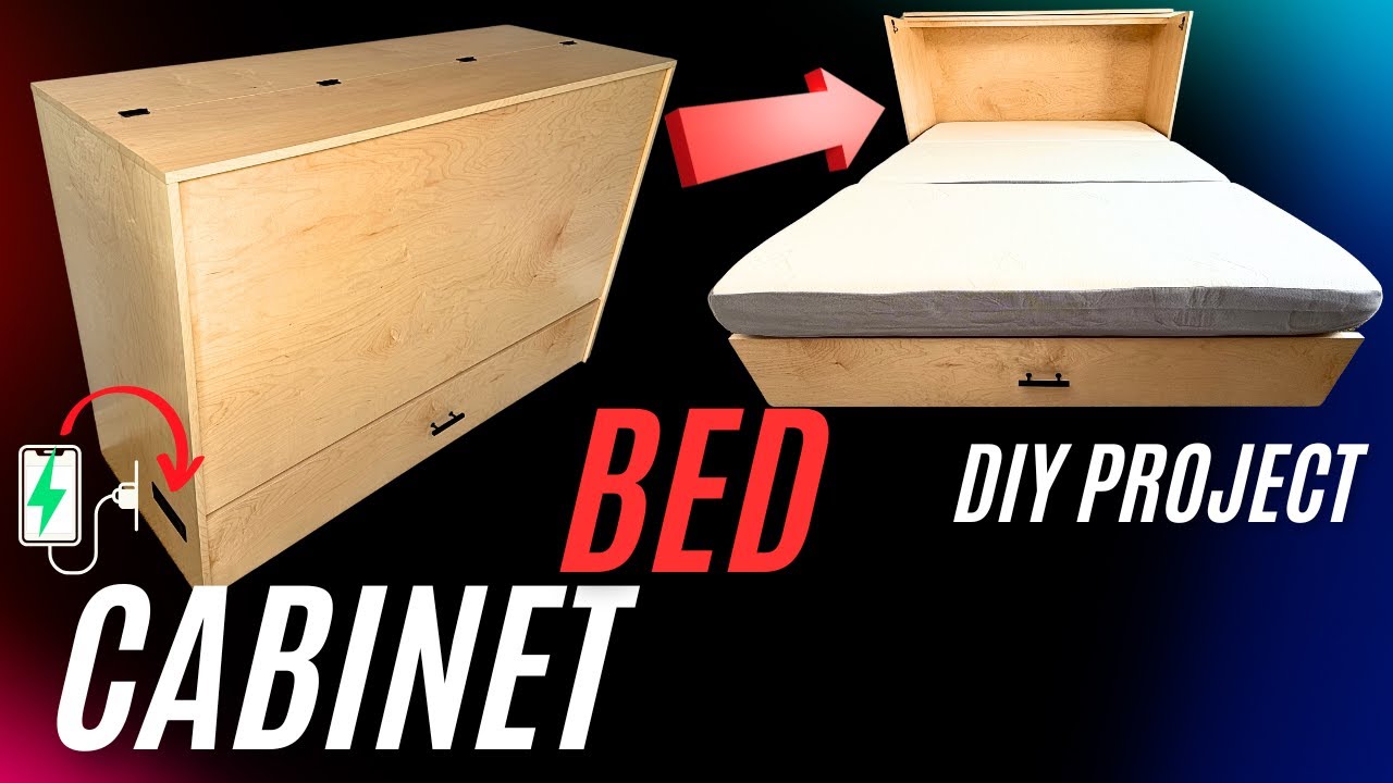 How To Make A Murphy Bed Cabinet - Using ONLY PLYWOOD!