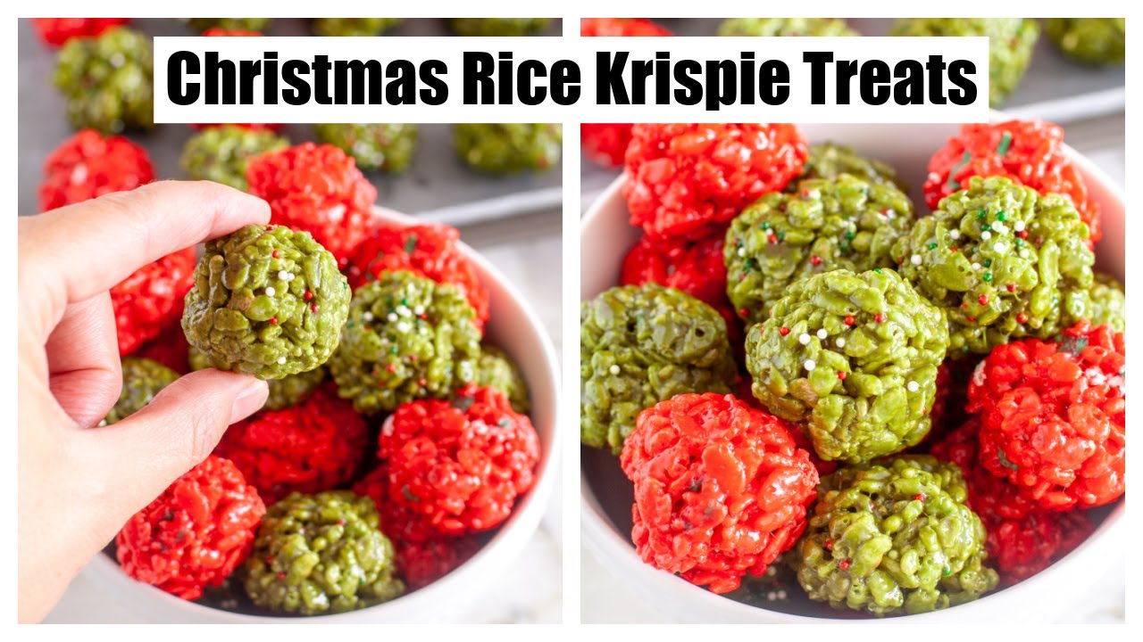 Christmas Rice Krispie Treats // Rice Krispie Treat Balls