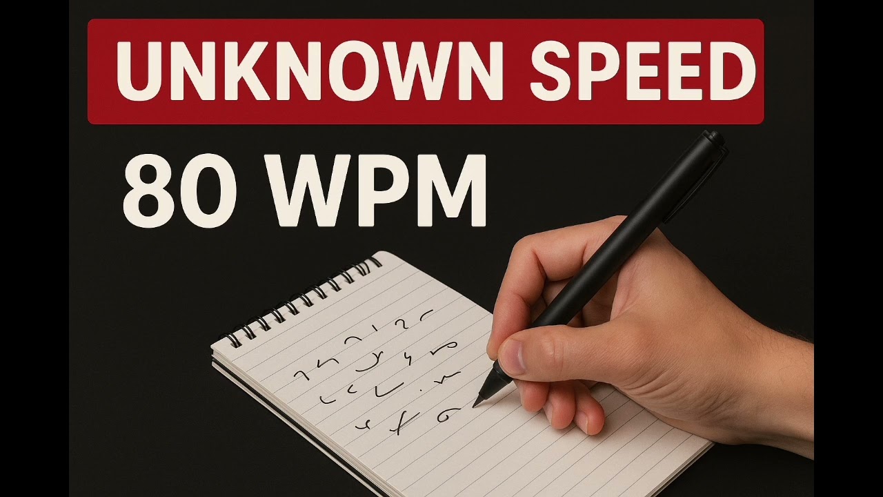 English Shorthand Unknown speed at 80 wpm | Parliamentary speech unknown speed |Dictation 80 wpm #01