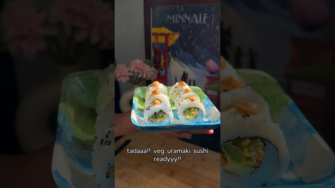 Veg Uramaki Sushi Recipe 🤤🍣
