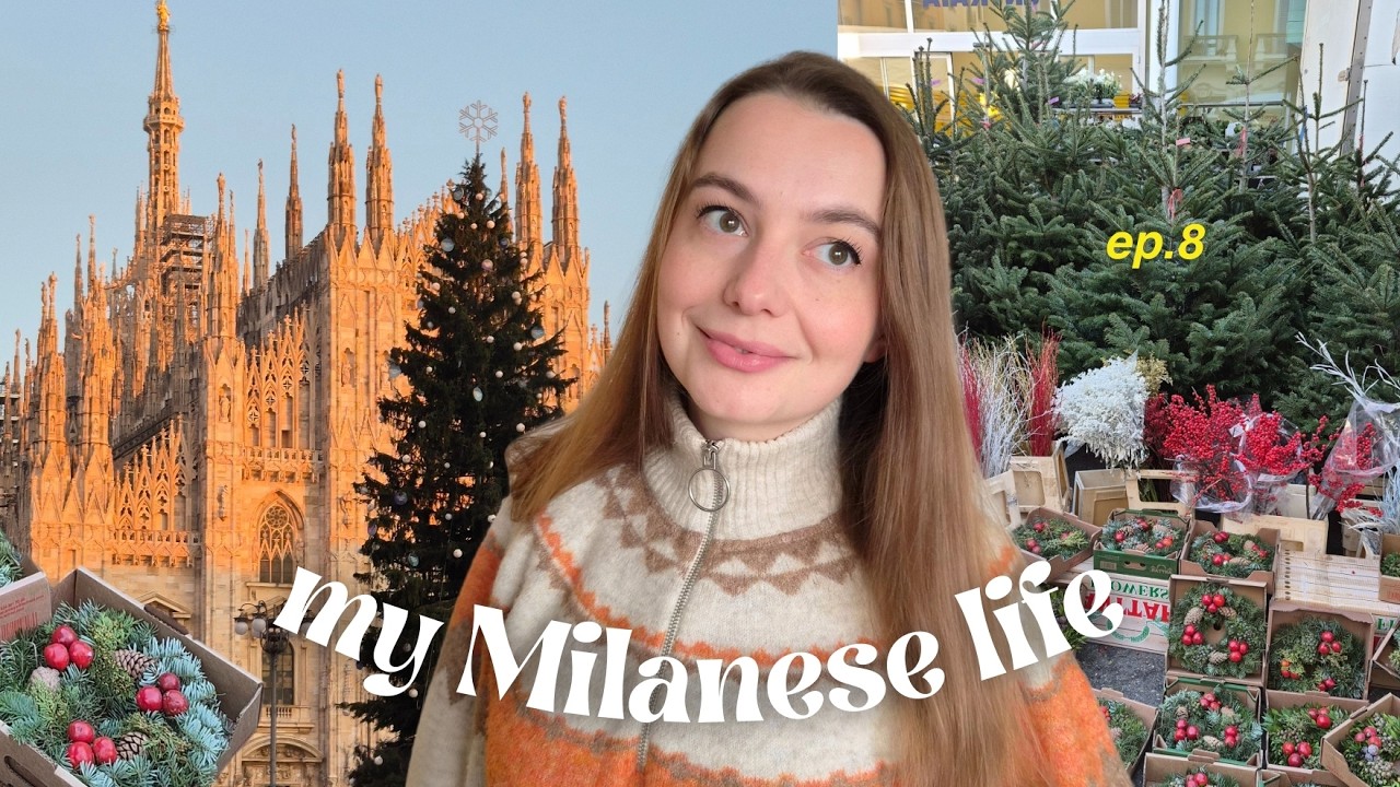 Подготовка к Рождеству в Милане 🎄✨ Итальянский уличный рынок, украшения и непринужденные беседы