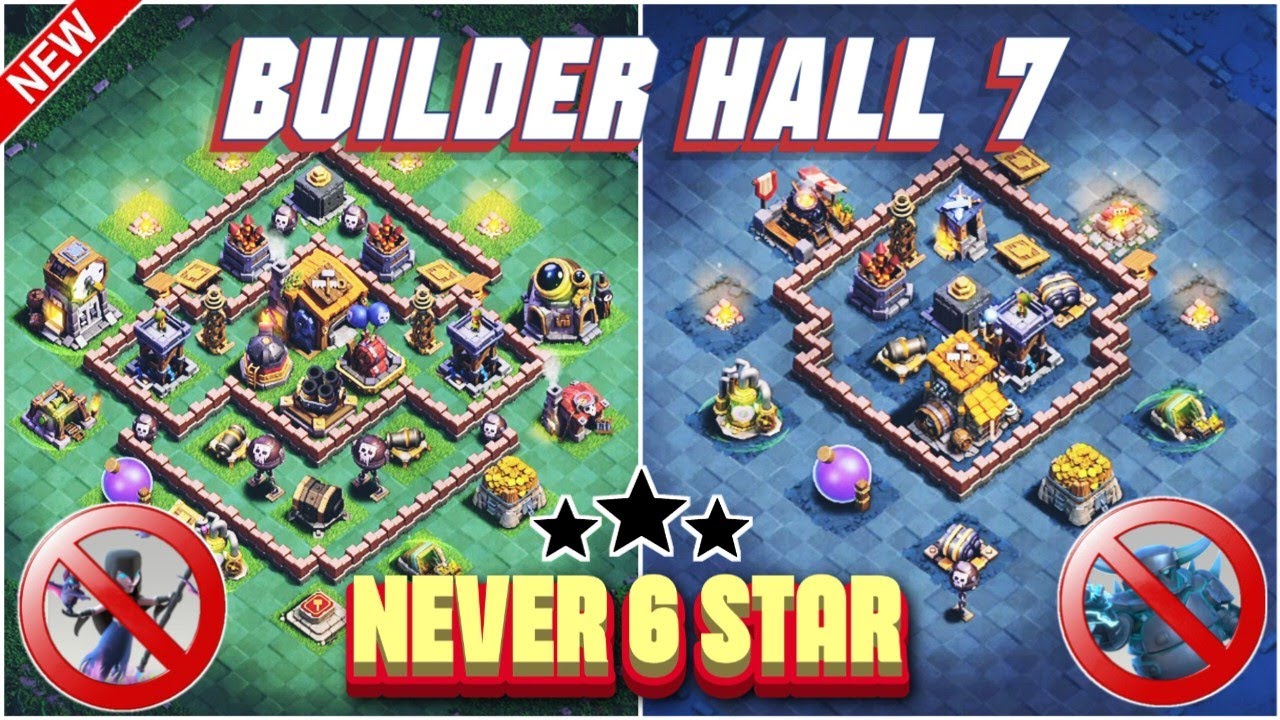 BEST-10 BUILDER HALL 7 BASE WITH LINK + REPLAY || BH7 ANTI WITCH & PEKKA || UNBEATEN BH7 BASE