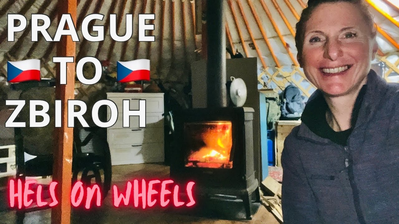 Я уехал из Праги слишком поздно 🌌 На велосипеде в морозной темноте к юрте | Зимний велотур по Чехии