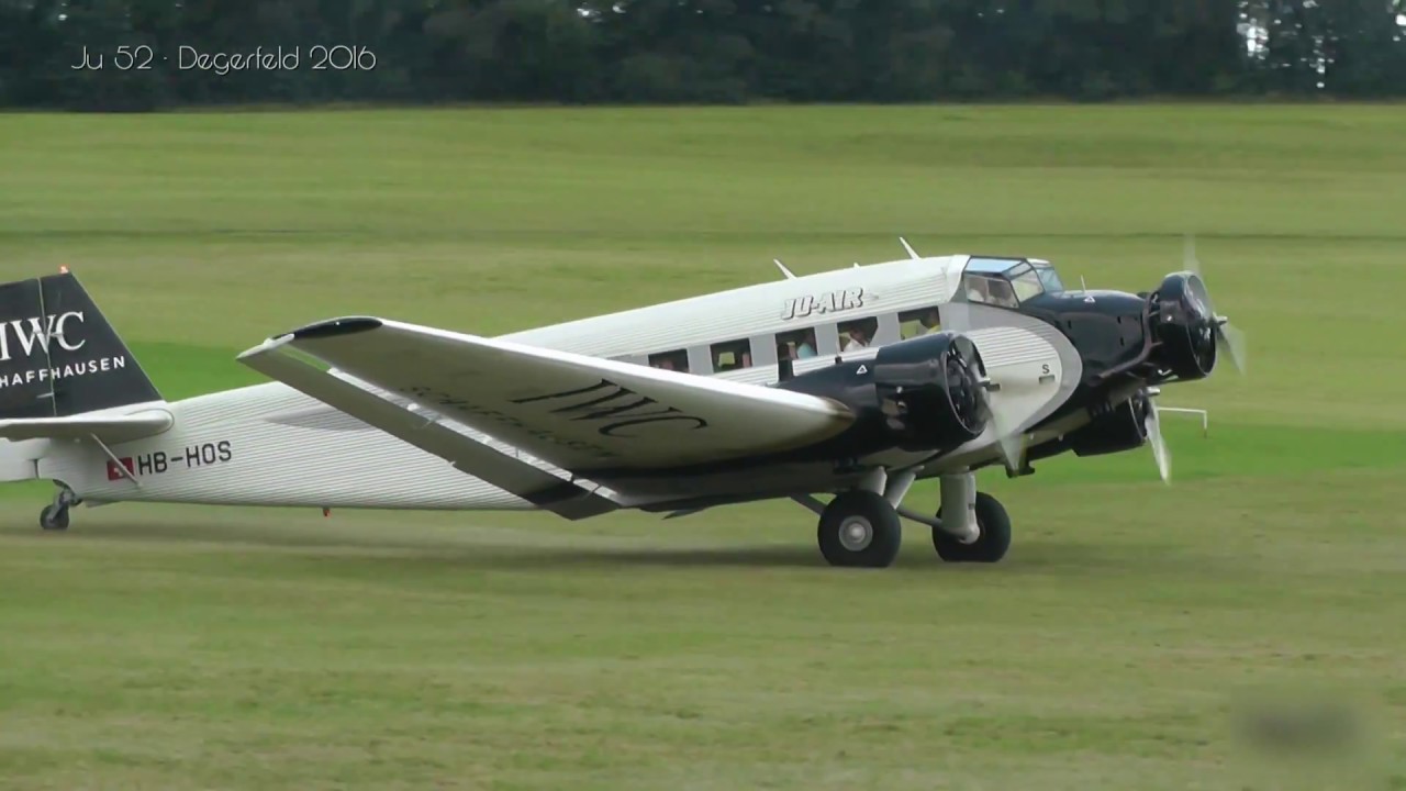 Junkers Ju 52 - Motorenstart, Start und Landung + Ju 52 aus der N&auml;he