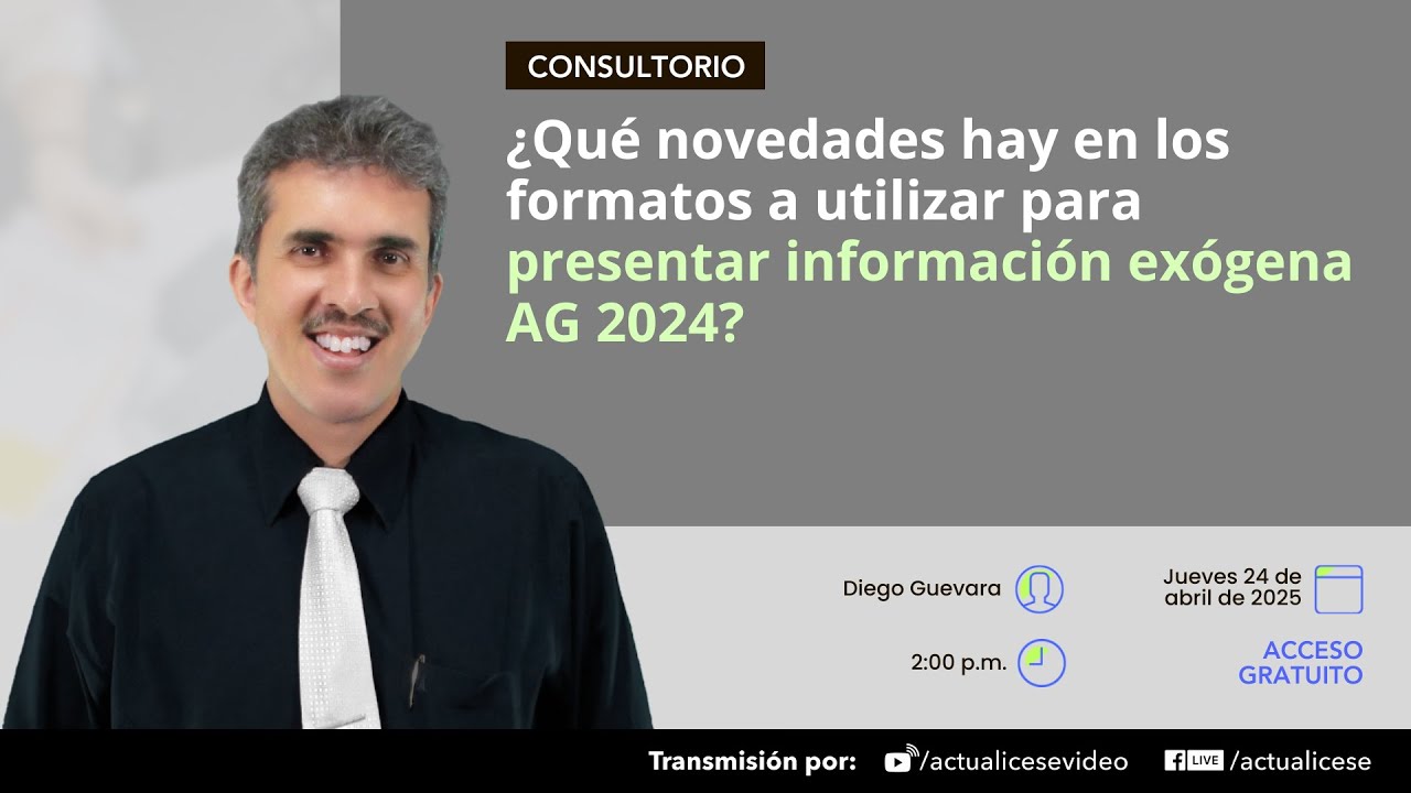 ¿Qué novedades hay en los formatos a utilizar para presentar información exógena AG 2024?