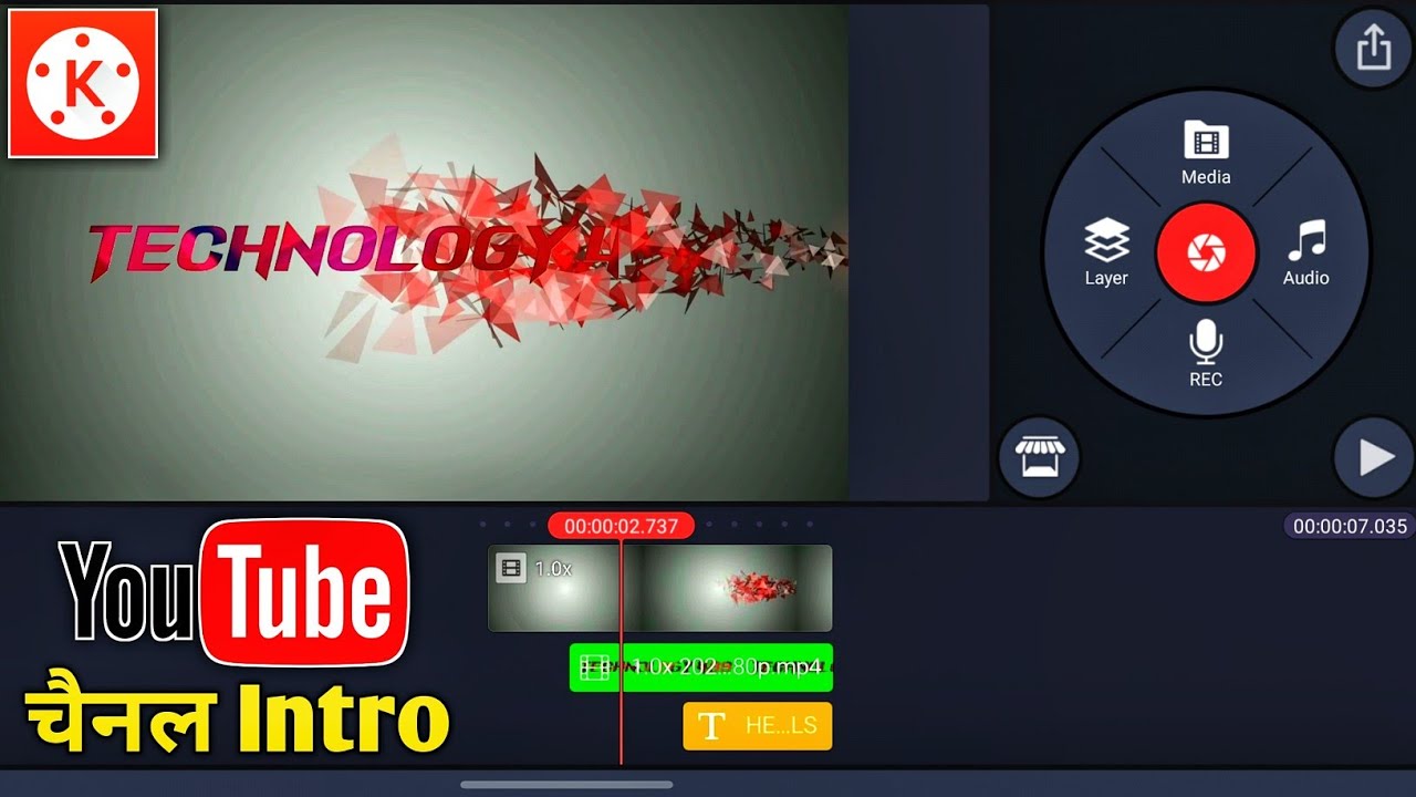 Как сделать заставку для YouTube в Kinemaster Android | Kinemaster в интро на YouTube Kaise Banay...