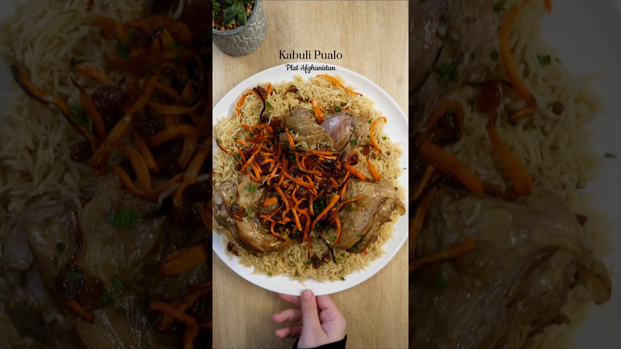 Recette Kabuli Pulao, un plat d'Afghanistan#recette #kabuli #afghanfood #afghan #riz #agneau #ammey