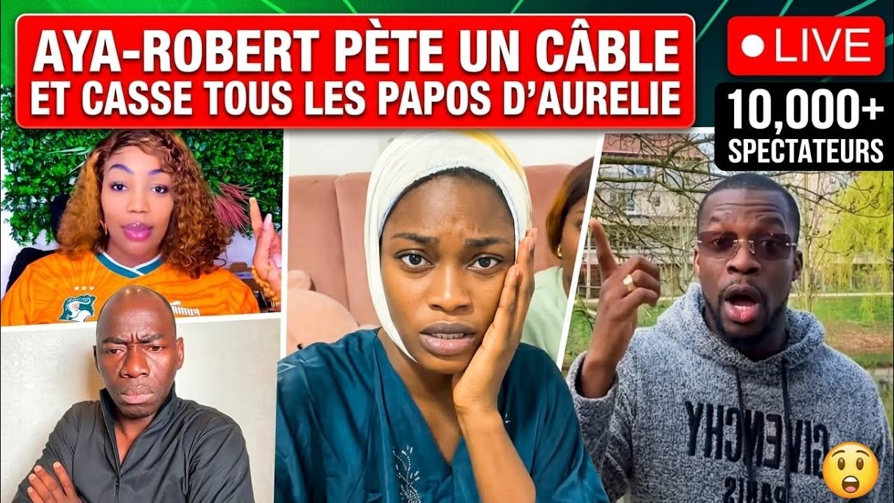 AURÉLIE RÉCLAME SA CAGNOTTE À  AYA-ROBERT : AYA-ROBERT CASSE TOUS LES PAPOS DANS LIVE DE MAKOSSO 