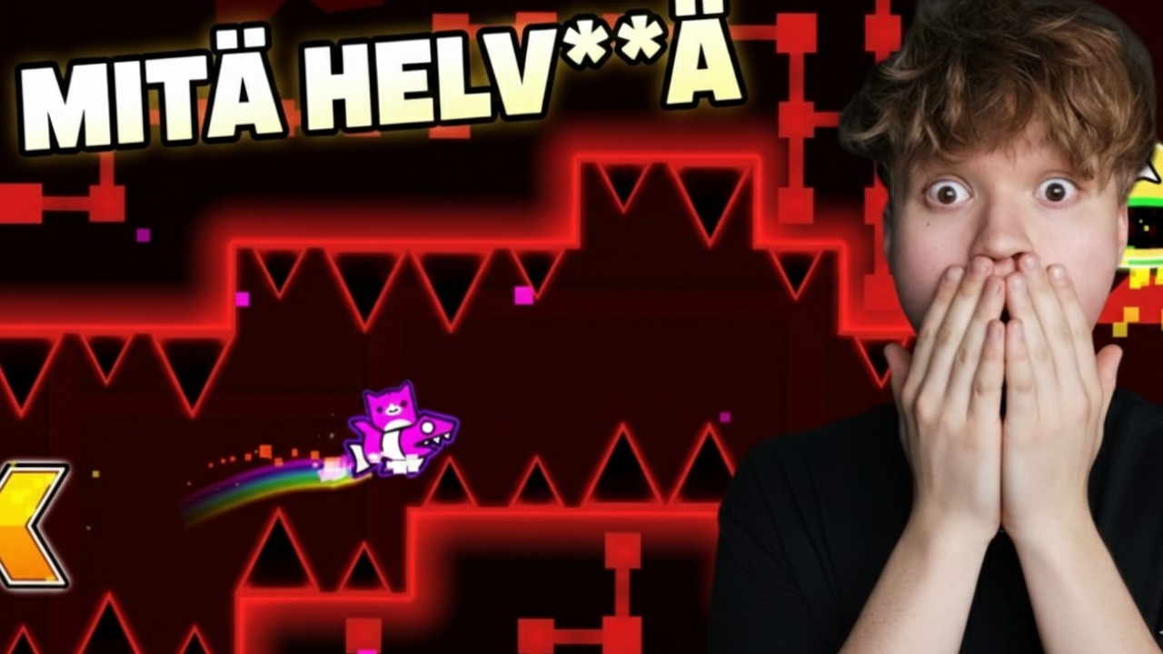 Pelasin LISÄÄ Katsojien TASOJA Ja Kohtasin BLOODBATHIN... Geometry Dash Suomi