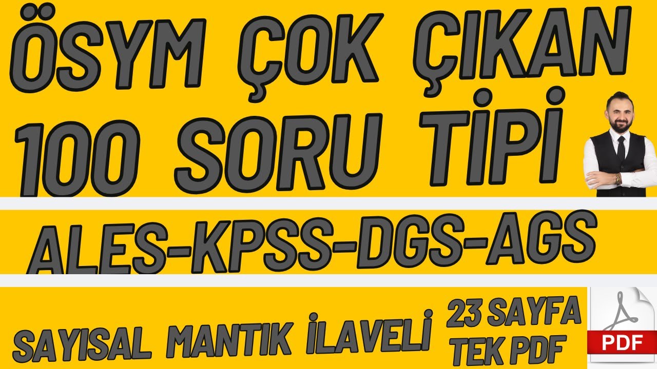 2026 KPSS DGS ALES EN ÇOK ÇIKAN 100 SORU TİPİ KPSS DGS ALES 2026| matematik genel tekrar KPSS DGS