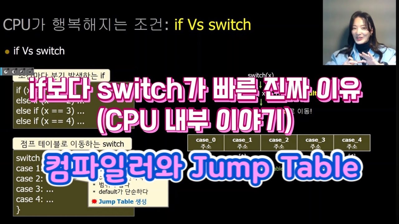 if보다 switch가 빠른 진짜 이유 (CPU 내부 이야기)| switch문을 쓰는 진짜 이유 — 컴파일러와 Jump Table