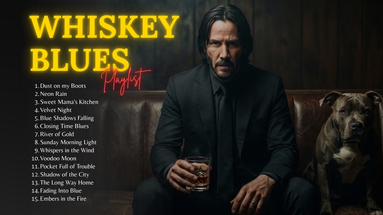 Whiskey Blues Ballads 🥃 1 Hour of Relaxing Slow Blues & Rock Guitar for Late Night