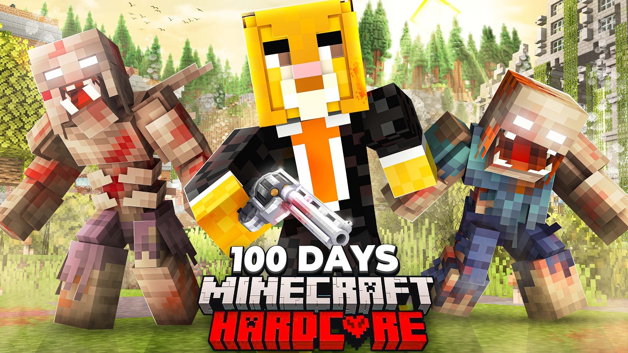 I Spent 100 Days in CURSED WALKING in Hardcore Minecraft