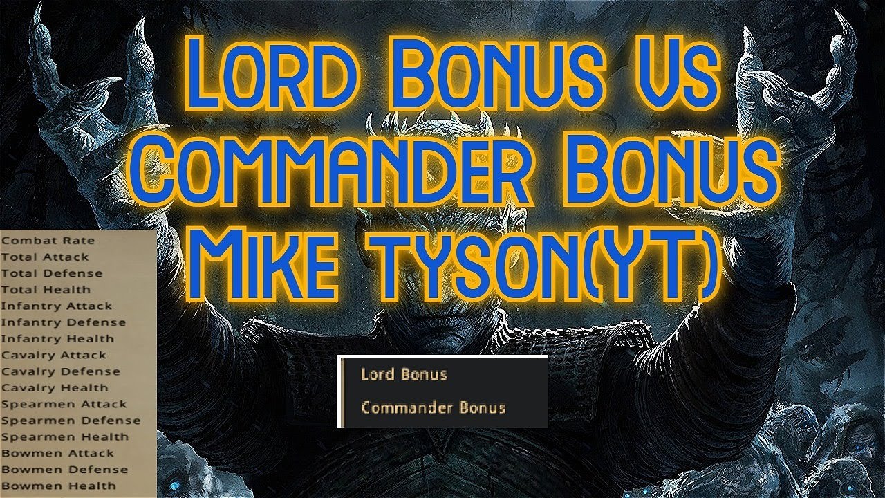 Gotwic Differences Between Lord bonus and Command bonus (Mike Tyson UT)