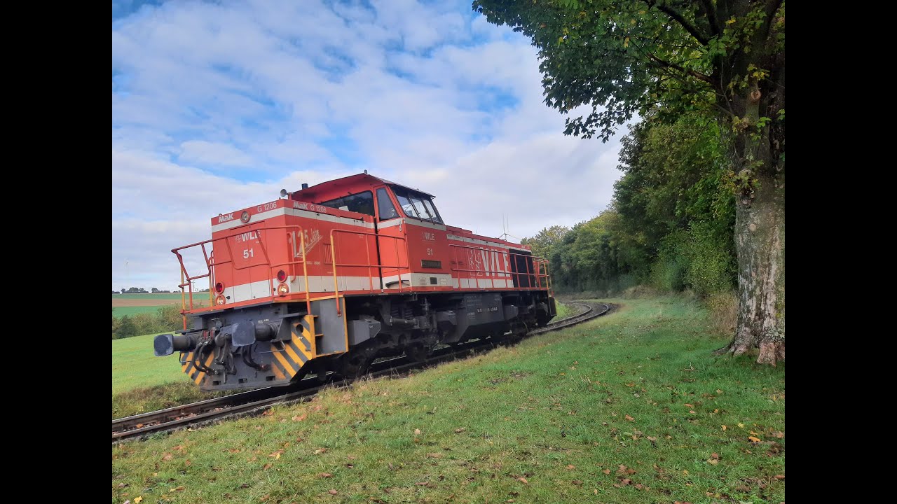 Vossloh DE 18 WLE 56 und MaK G 1206 WLE 51 zwischen Warstein und Lippstadt