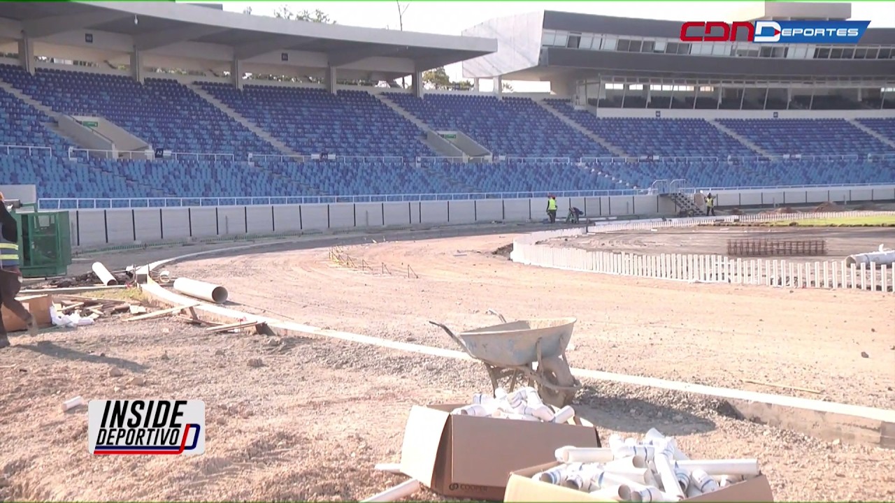 REPORTAJE SOBRE LOS TRABAJOS DE LA PISTA DE ATLETISMO FELIX SANCHEZ
