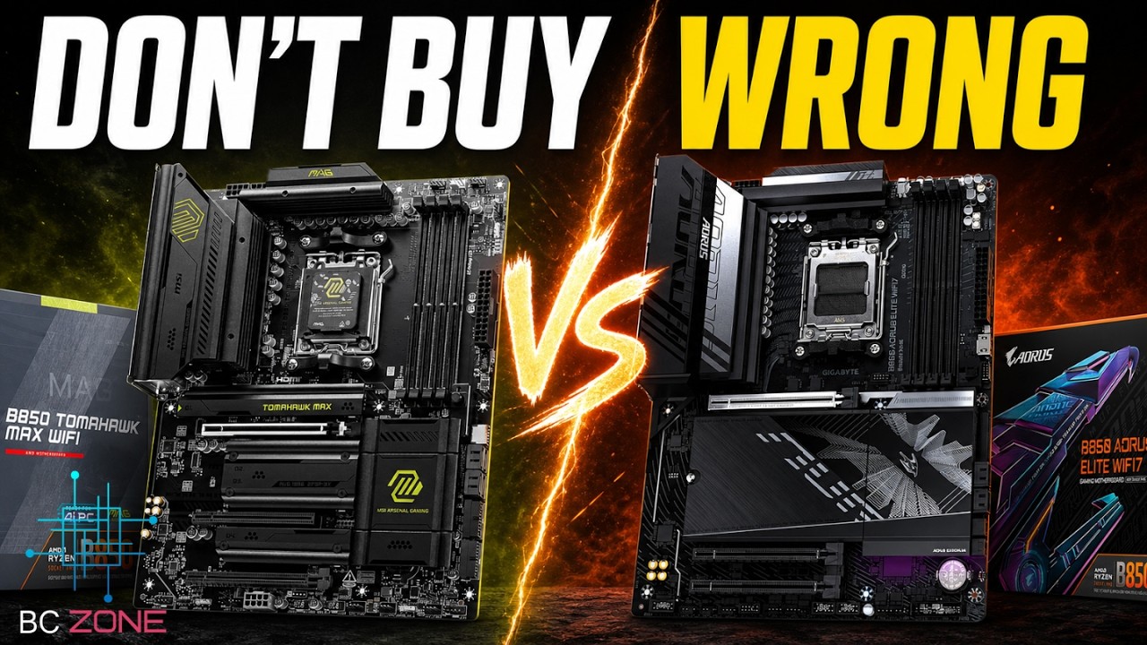 MSI B850 Tomahawk против Gigabyte B850 Aorus Elite: не купите неправильную модель.