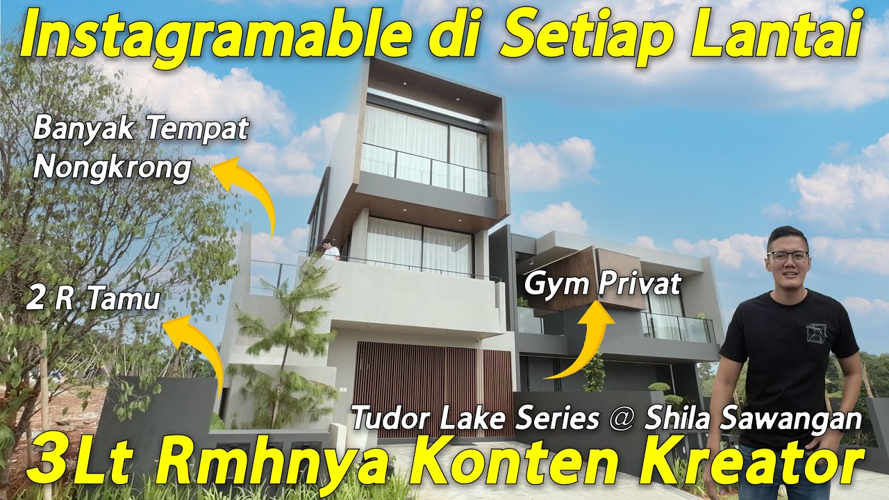 Rumah 3 Lantai Modern Minimalis Lake Series Tipe Tudor Shila At Sawangan