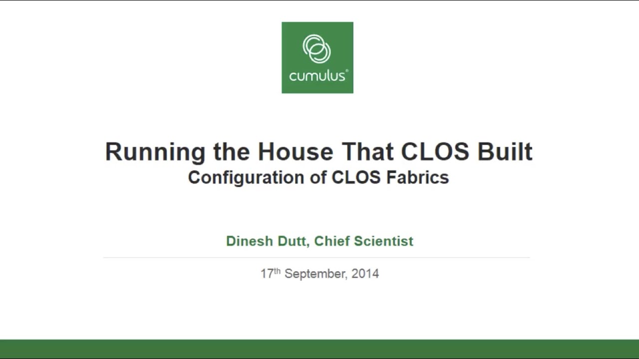 Webinar: Configuration & Routing of Clos Networks 1