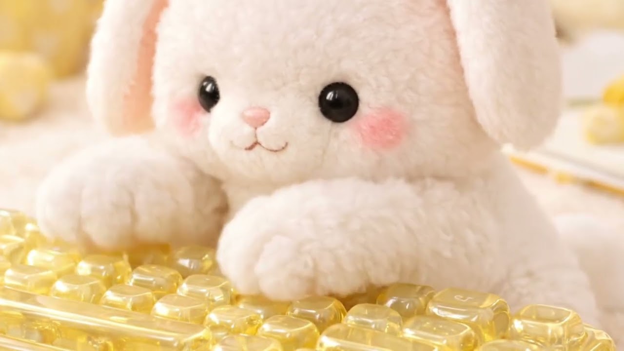 [ASMR] Cute Plush Friends Typing ASMR 🐻🐰🐤