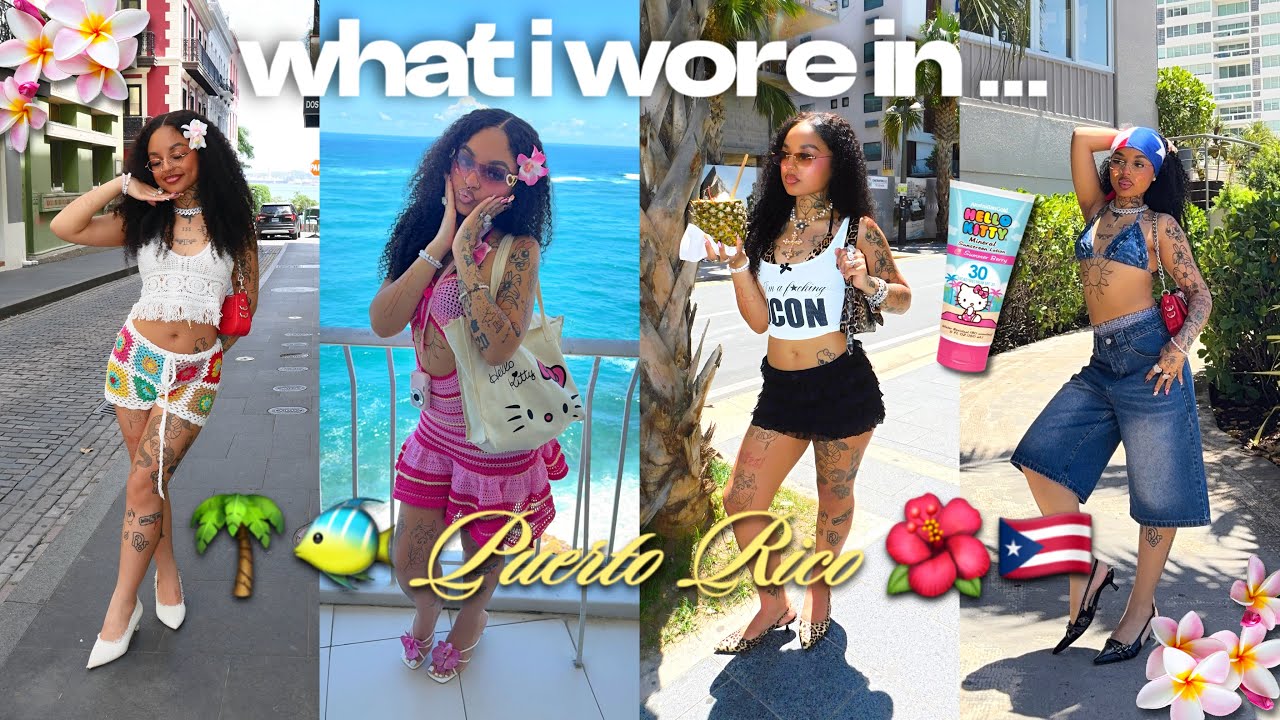 SERVING LOOKS IN PUERTO RICO 🇵🇷°❀⋆.ೃ࿔*:･ (try-on haul w/ links!!!)