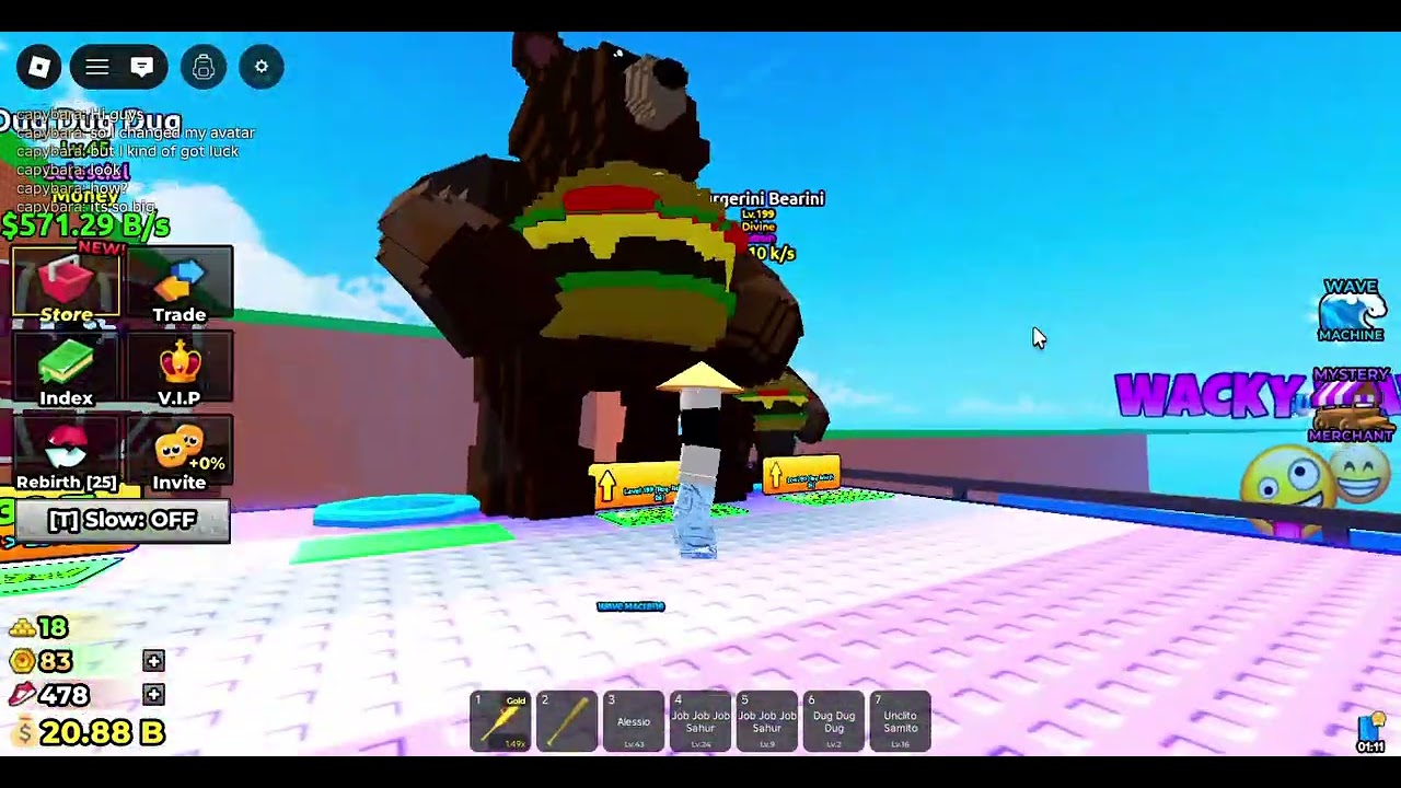Having luck in Escape tsunami for brainrots