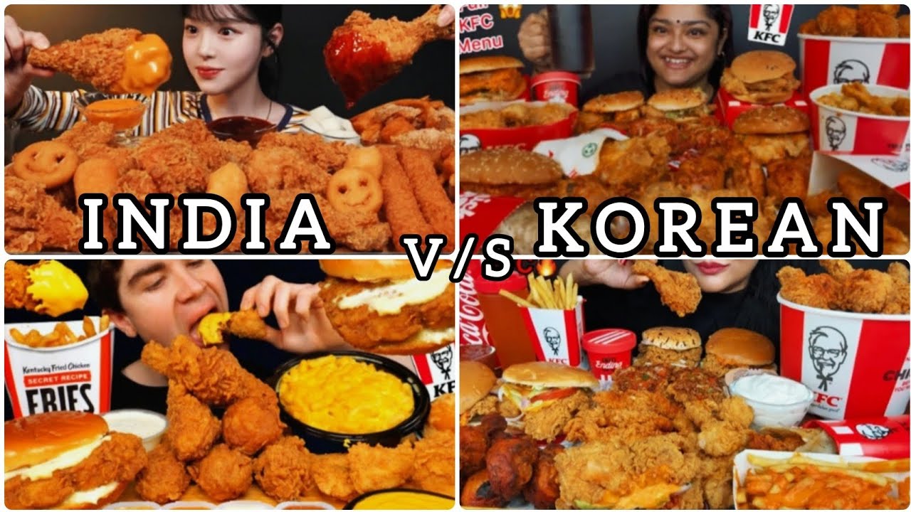 INDIAN🇮🇳 V/S KOREAN🇰🇷 MUKBANG COMPILATION| FRIEDCHICKEN| VIDEOS| FOODLOVER| FOODIE| EATINGVIDEOS|