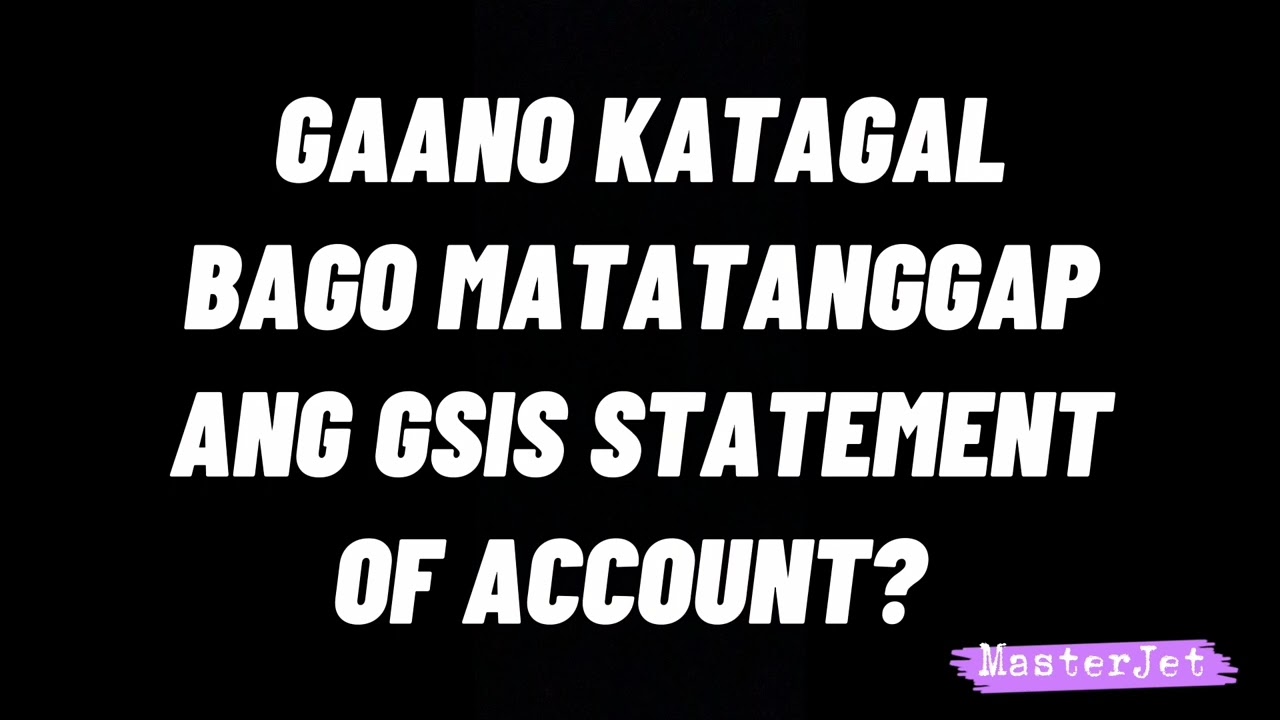 GSIS STATEMENT OF ACCOUNT