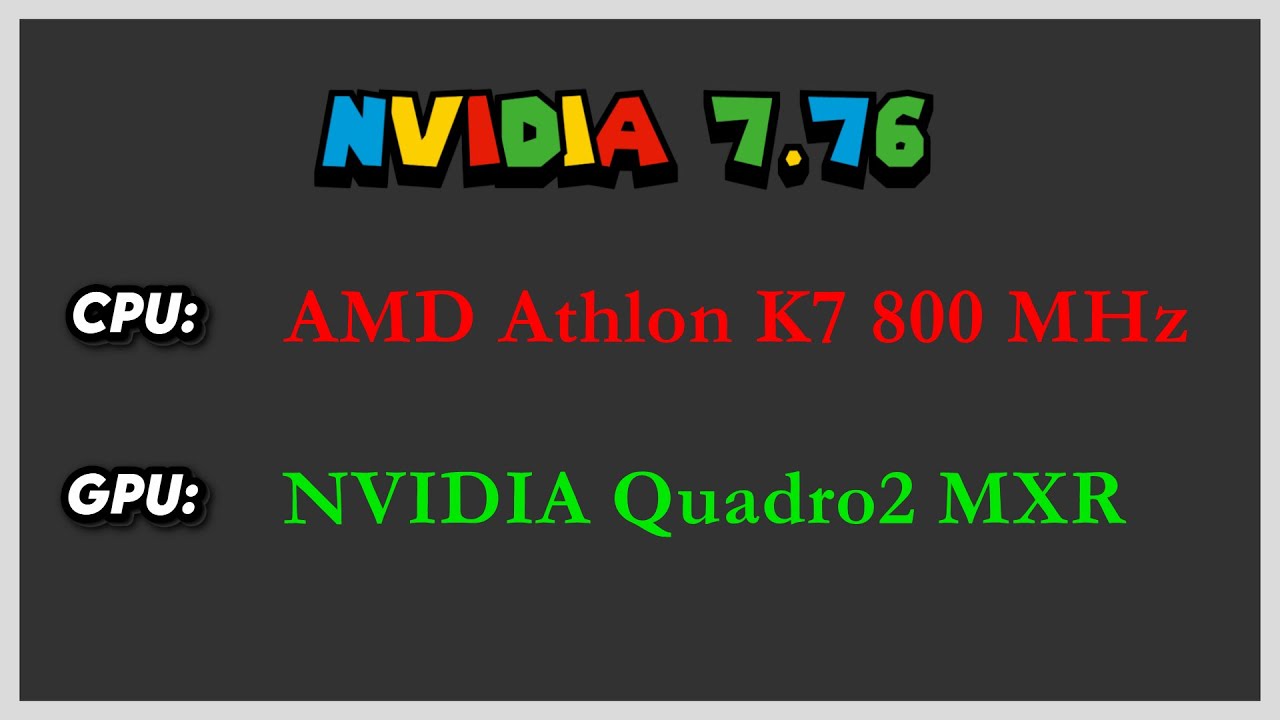 [7.76] Testy Karty Nvidia Quadro2 MXR Na AMD Athlon K7 800 MHz