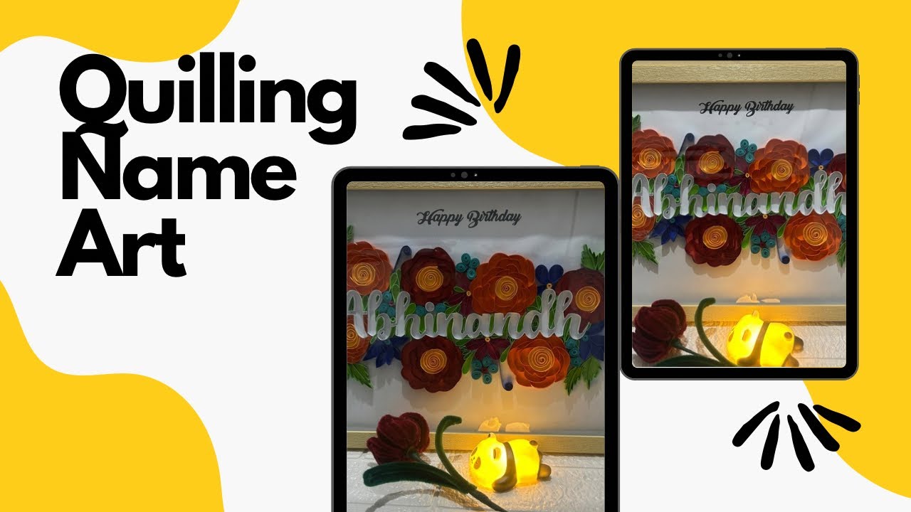 Beginner-Friendly Name Art with Paper Quilling/Calming Name Art with Paper Quilling