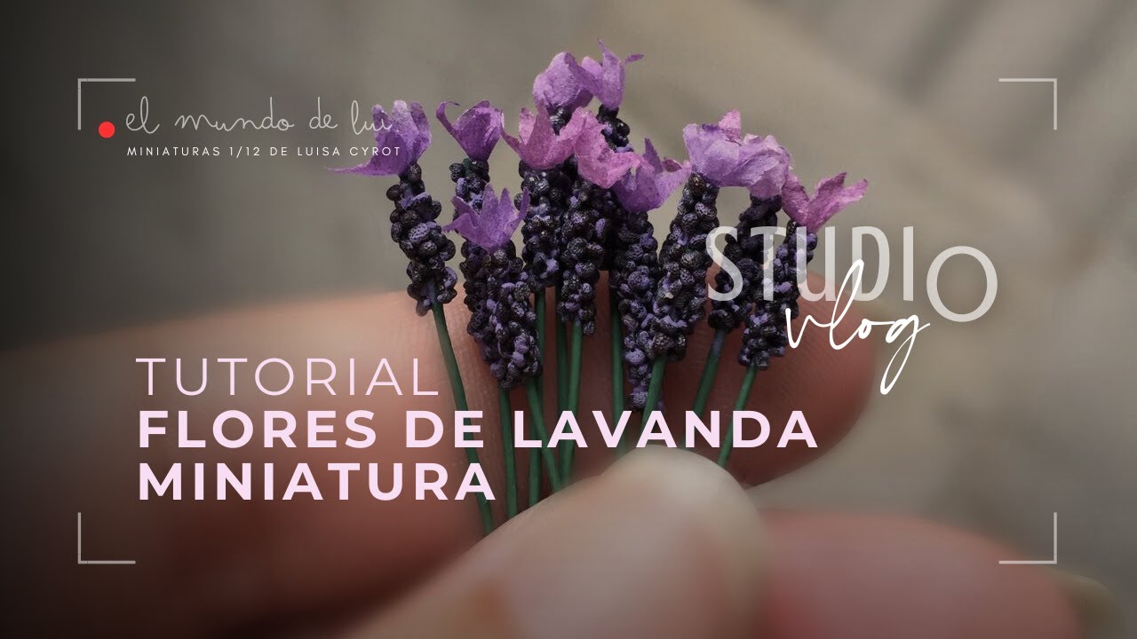 ♥ DIY Mini flores de lavanda de semillas y papel a escala 1:12 por Luisa Cyrot #dollhouse