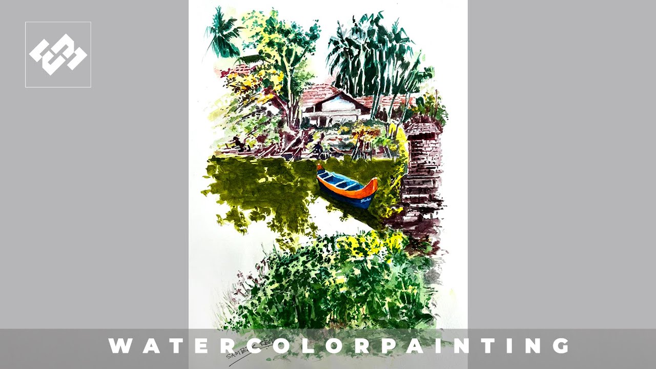 Landscape Watercolor Painting