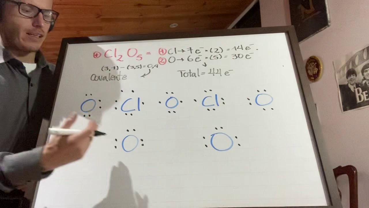 Estructura de Lewis para el Cl2O5.