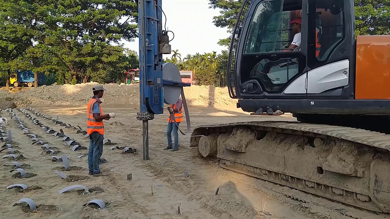 prefabricated vertical drains (pvd) (wick drains) construction. soft ground improvement