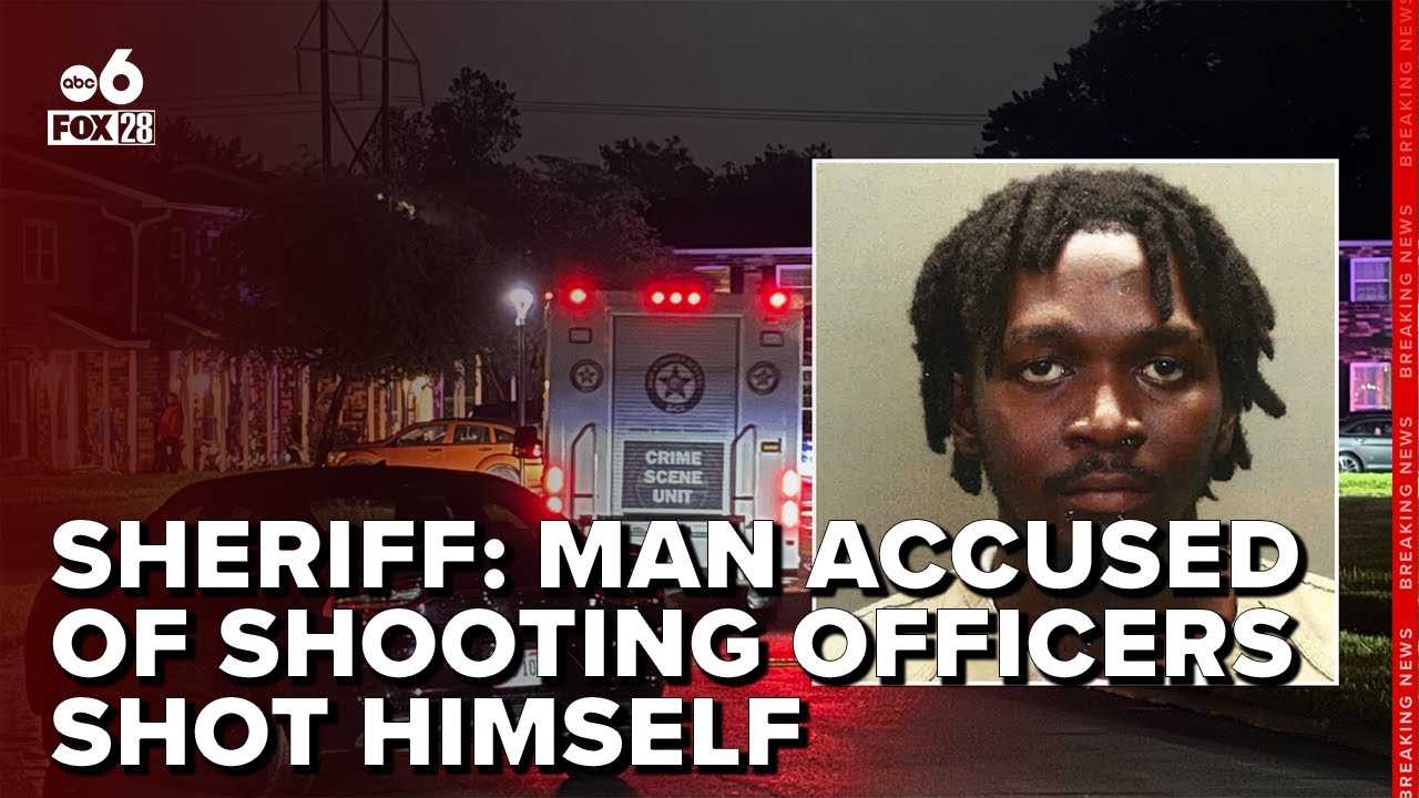Man accused of shooting two Ohio officers in custody, shot himself, sheriff says