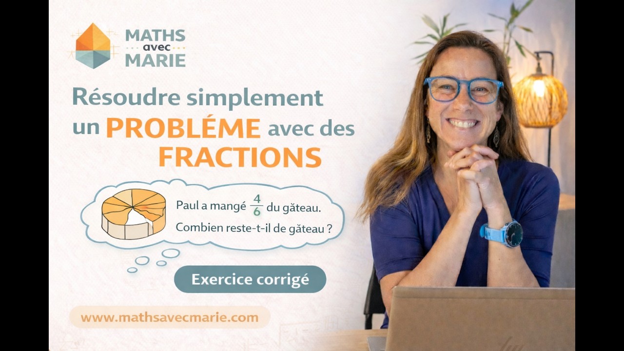 Résoudre un problème avec des fractions simplement (méthode pas à pas)