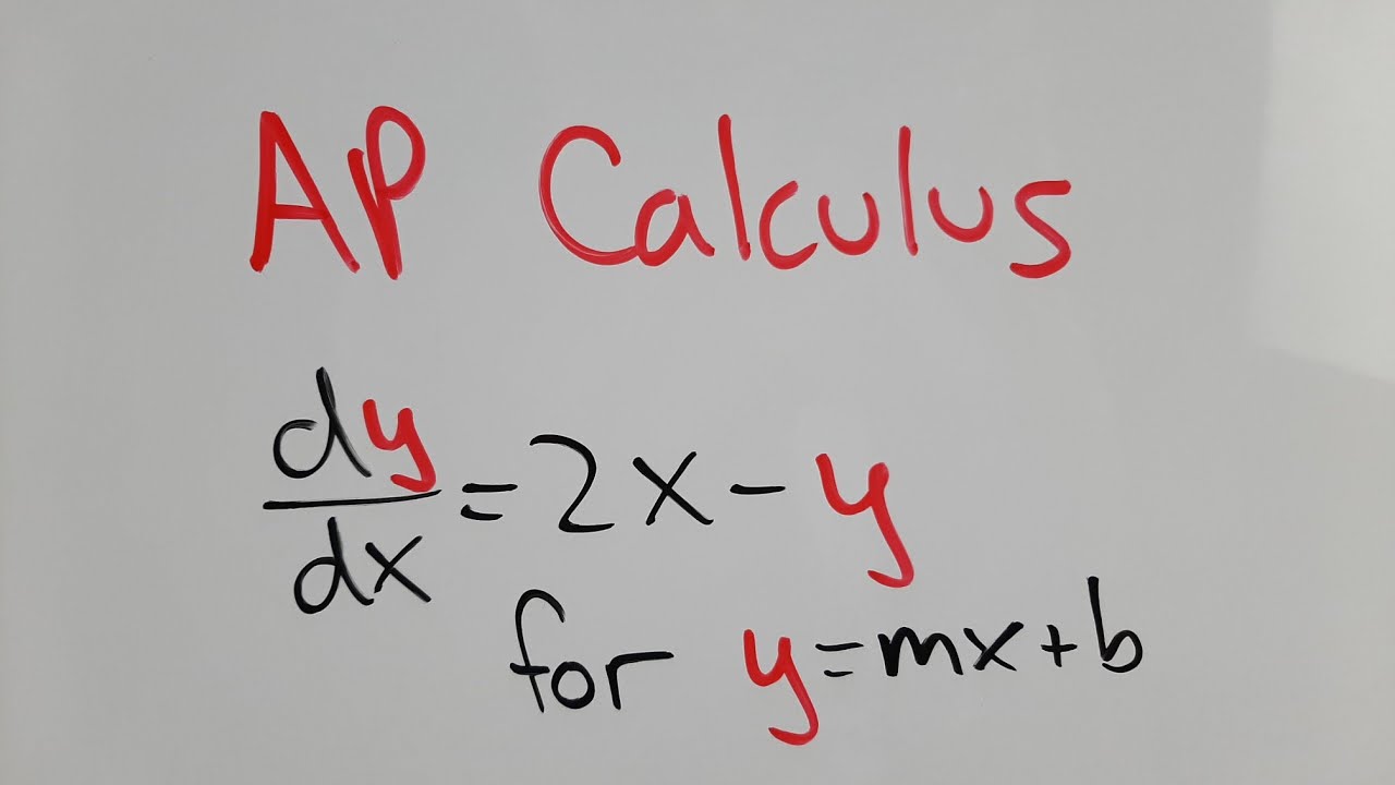 A unique differential equation question [AP Calculus]